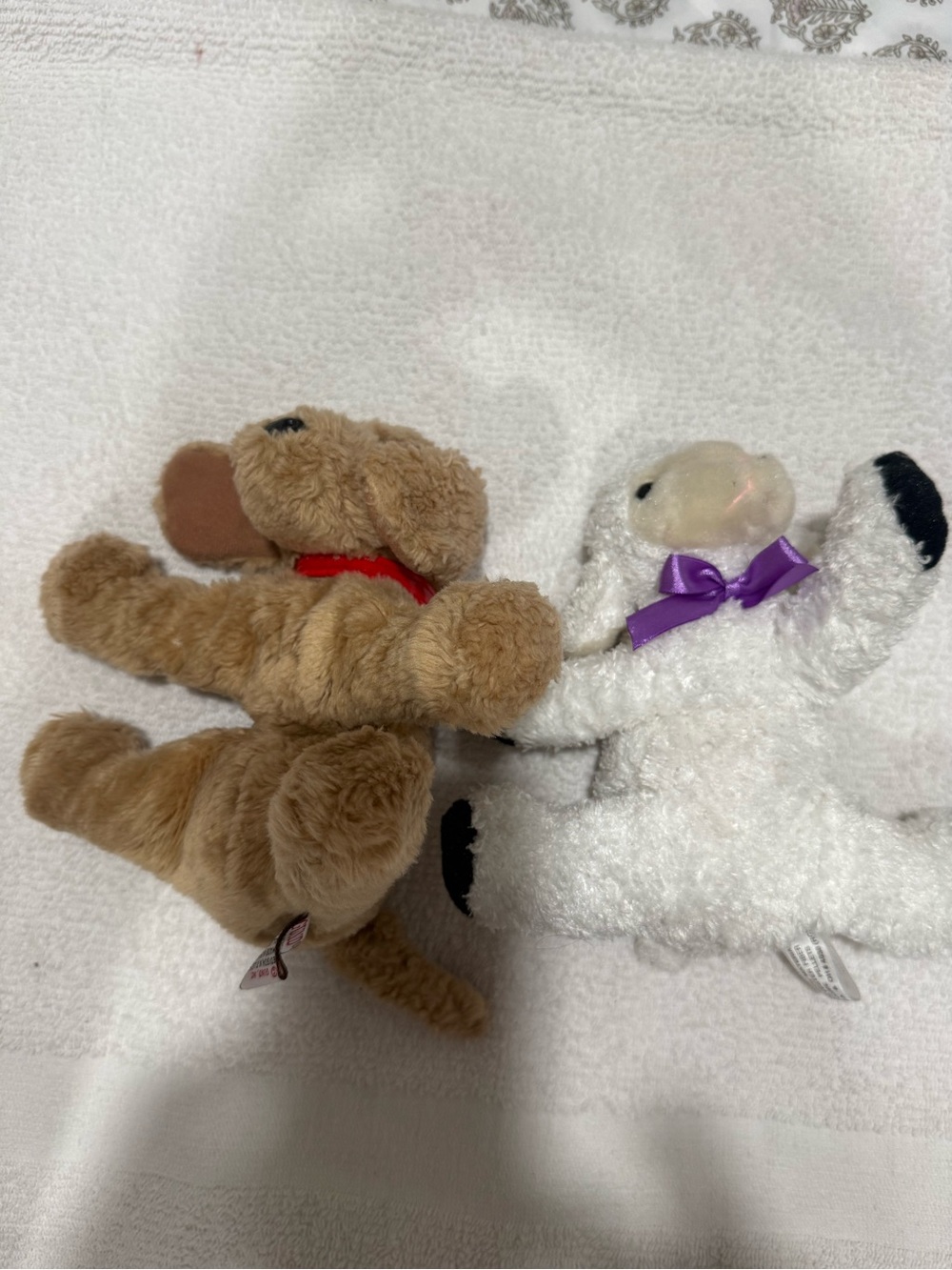 Gund Plush Teddy Bear Tag - Beige and Red